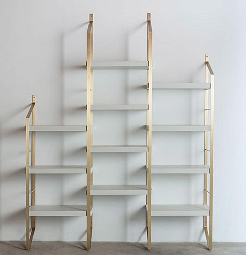 Bibliothèque Étagée en Bois