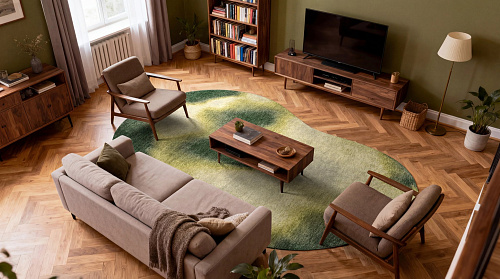 Tapis Aquarelle Leaf