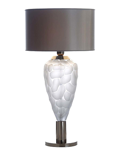 Lampe de Table Florentine en Cristal Gris