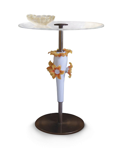 Table d'appoint avec plateau en verre de Murano