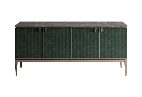 Buffet en Cuir Vert / Marron