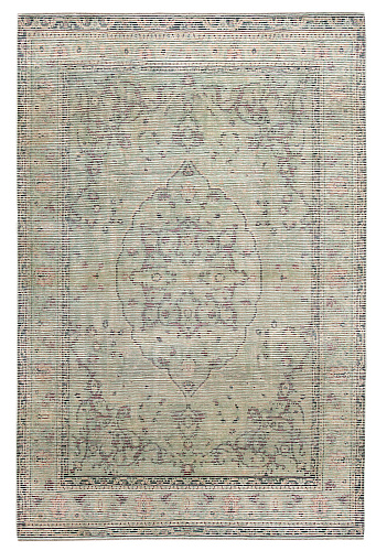 Tapis Tabriz Monument Rayé Blanc