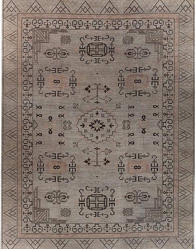 Tapis en Laine Khotan Noué à la Main