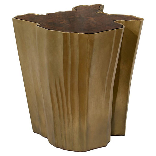 Grande Table d'Appoint à Bord Naturel