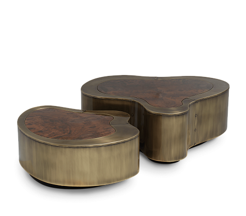 Tables Crest Patine & Noyer