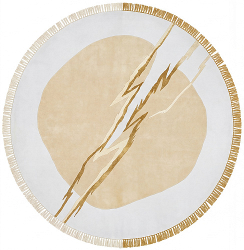 Tapis fait main Lightning Crest Ivory