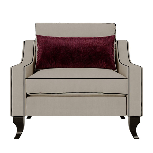 Fauteuil compact en velours