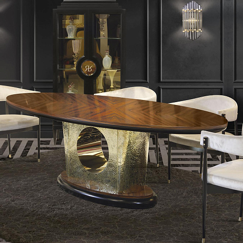 Table de salle à manger ovale en palissandre