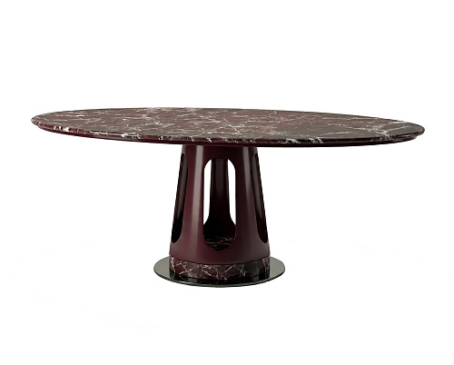 Table de salle à manger ovale en marbre Aura