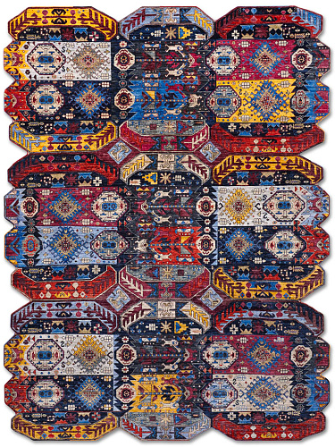 Tapis fait main de luxe Multiforme