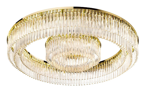 Lustre Rond en Or Poli