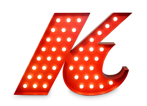 Lettre Lumineuse Kinetic K