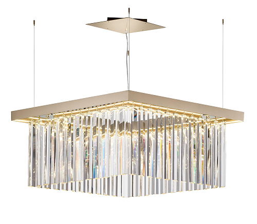 Petite Suspension en Verre Transparent Losange