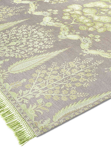 Tapis fait main de luxe Mughal Vert