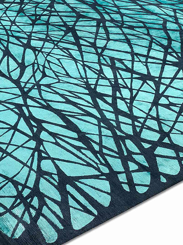 Tapis noué main de luxe Dresden Turquoise