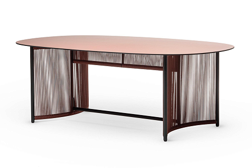 Table de Jardin Ovale Rouge Altana T-OV