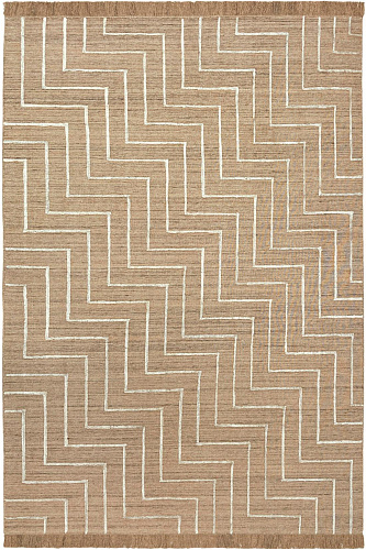 Tapis Flow 2 naturel tissé à plat