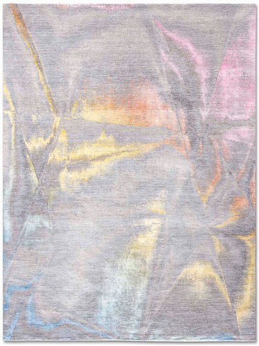 Tapis noué main Soleil Pastel