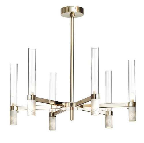Lustre en Marbre de Carrare Finition Or