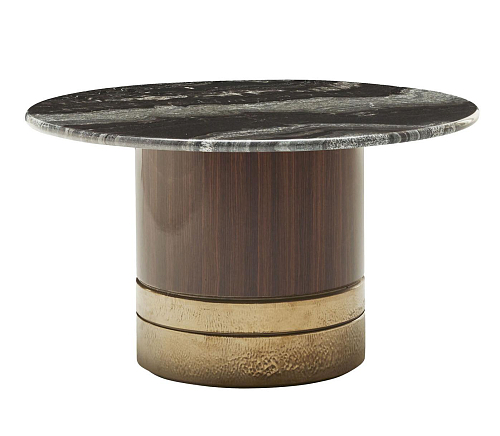 Table d'appoint ronde Alma avec plateau en marbre