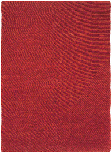 Tapis Ligne Ondulée 2 Rouge