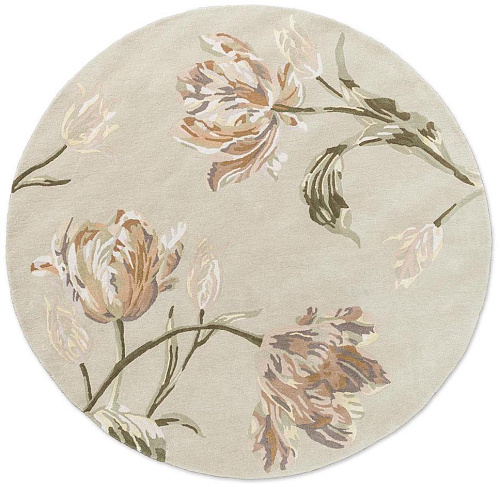 Tapis Gosford Naturel/Vert Sauge Rond
