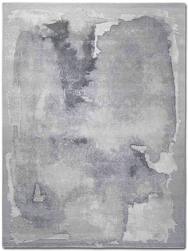 Tapis noué main de luxe Mono Gris