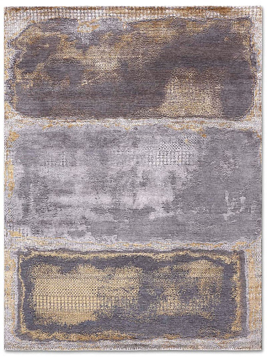 Tapis tissé main Gold Argent