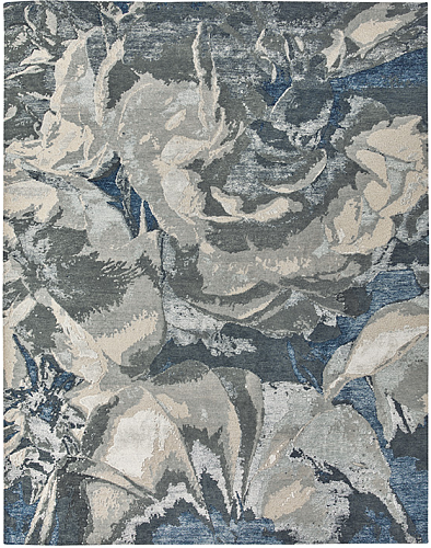 Tapis Abstrait de Luxe Noué à la Main