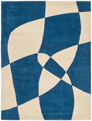 Tapis de luxe Rotating Forms Blue