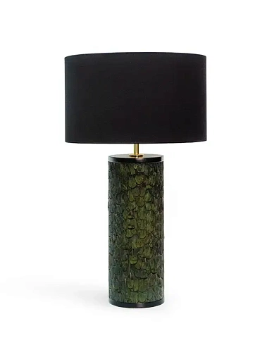 Lampe de table Tailor en plumes de paon