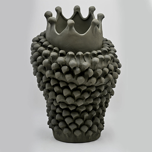 Sculpture Tête De Maure Grise