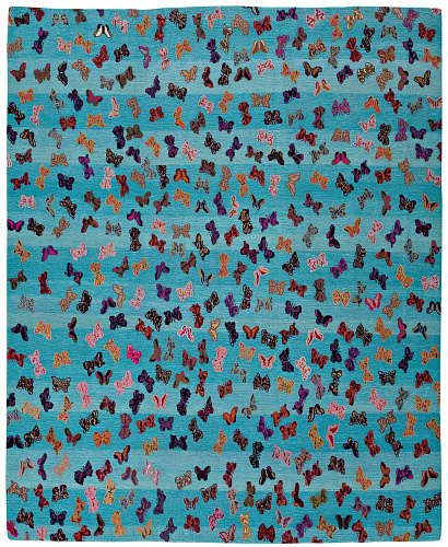 Tapis Petit Papillon Aqua