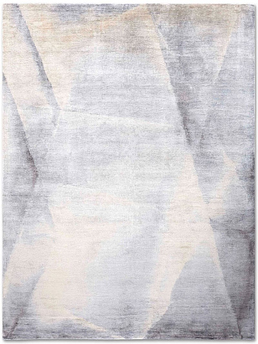 Tapis noué main Argent