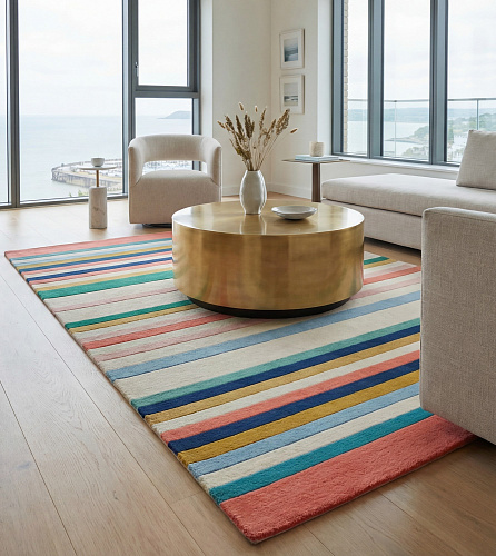 Tapis Striped Spectrum Blue