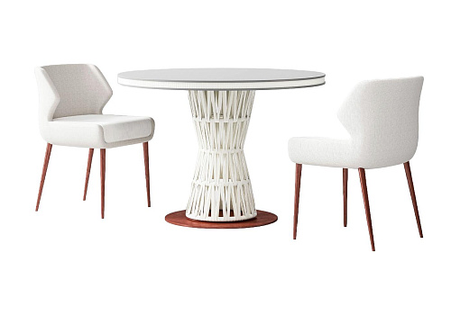 Ensemble De Salle À Manger Blanc Intérieur / Extérieur