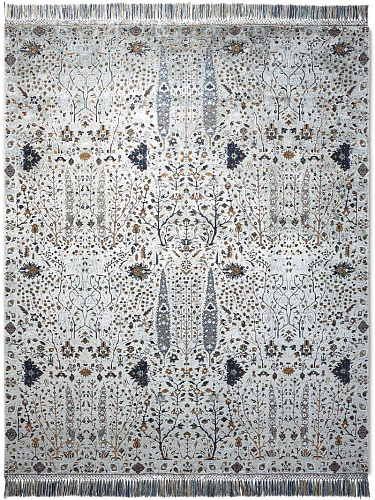 Tapis de luxe Jardin de Pins Argenté