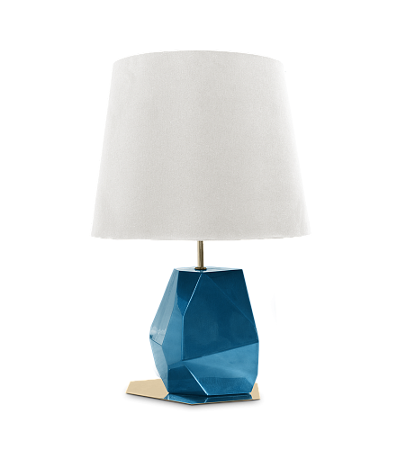 Petite Lampe de Table Bleue Essence