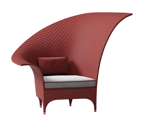 Fauteuil Bergère Rouge D’Extérieur Exquis