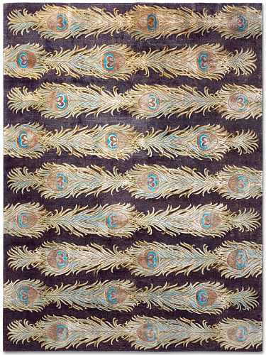 Tapis de luxe fait main Plumes Lane