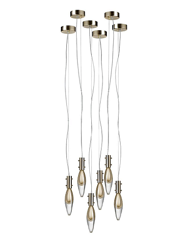 Suspension Murano Gouttes 6 Lumières