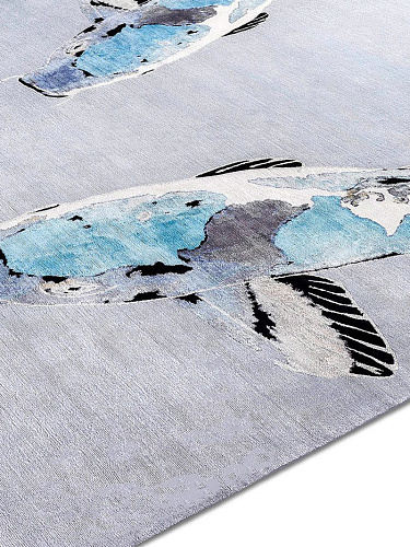 Tapis No. 02 Bleu sur Bleu Clair