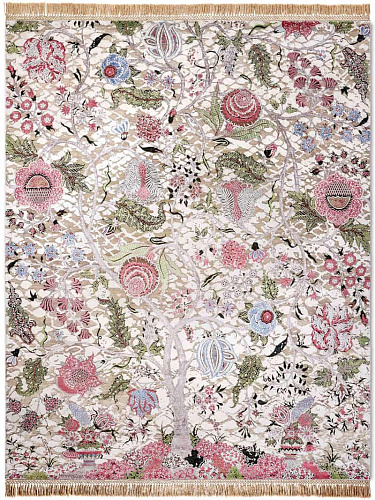 Tapis No. 02 Coloré sur Crème Riz