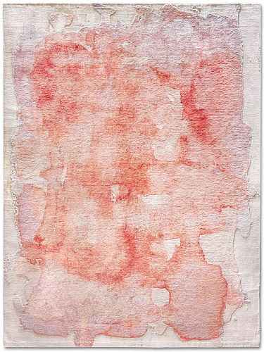 Tapis noué main de luxe Mono Rose