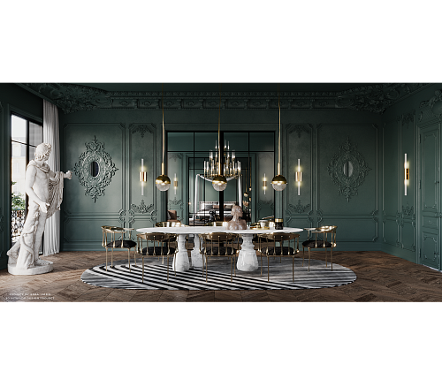 Grande Table Ovale Estremoz Obsidienne