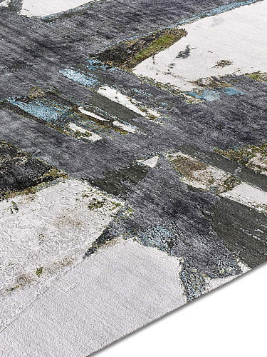Tapis tissé main Vert Rouille