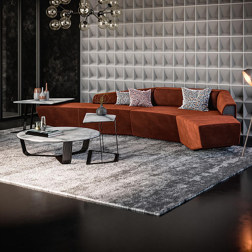 Table basse ovale en marbre Alpha