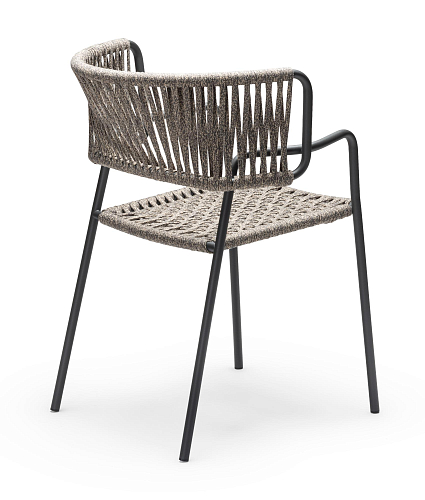 Chaise d'Extérieur Klot SP Anthracite et Beige