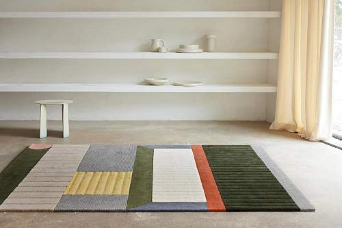 Tapis Cairn brique fait main