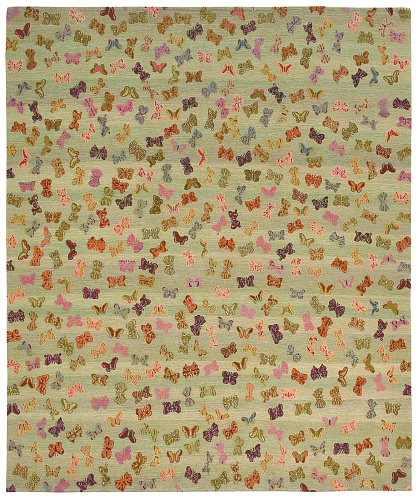 Tapis Petit Papillon Vert